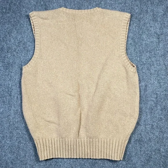 Polo Ralph Lauren Vest Men's Large Brown Red Pony Cotton Sweater - Picture 6 of 6